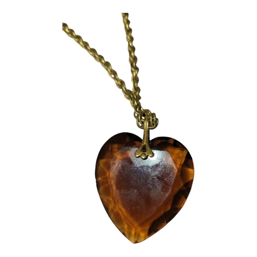 Miriam Haskell Signature Brown Heart Beaded Neckl… - image 3
